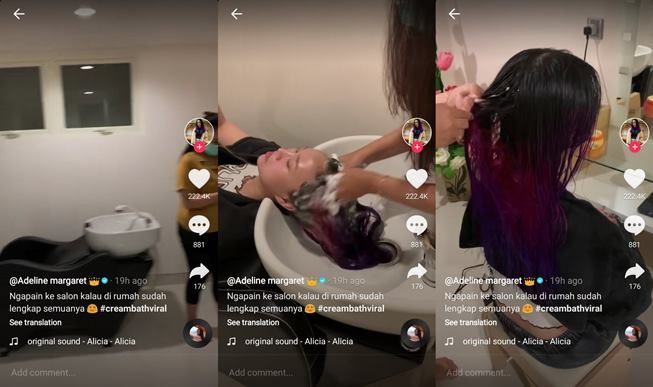 Viral cewek pamer salon di rumah mewahnya. (TikTok/@adelinemargaret)