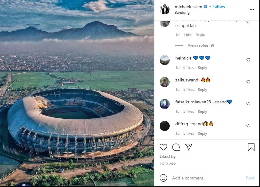 Michael Essien rindu dengan Stadion GBLA. (Instagram/michaelessien)