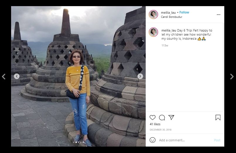 Sindir Kaesang di Medsos, Intip 4 Gaya Liburan Ibunda Felicia Tissue. (Instagram/@meilia_lau)