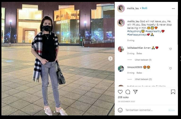 Instagram Meilia Lau, Ibu Felicia Tissue yang Dekat dengan Kaesang Pangarep (Instagram).