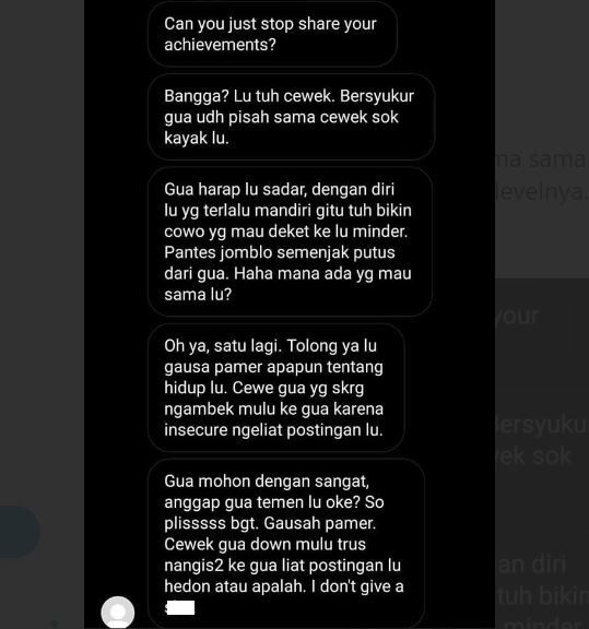 Pacar Insecure, Viral Pria Ini Malah Salahkan Mantan (twitter.com/AREAJULID)