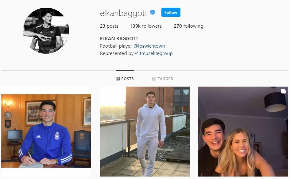 Instagram Elkan Baggott yang punya banyak pengikut. (Instagram/elkanbaggott)
