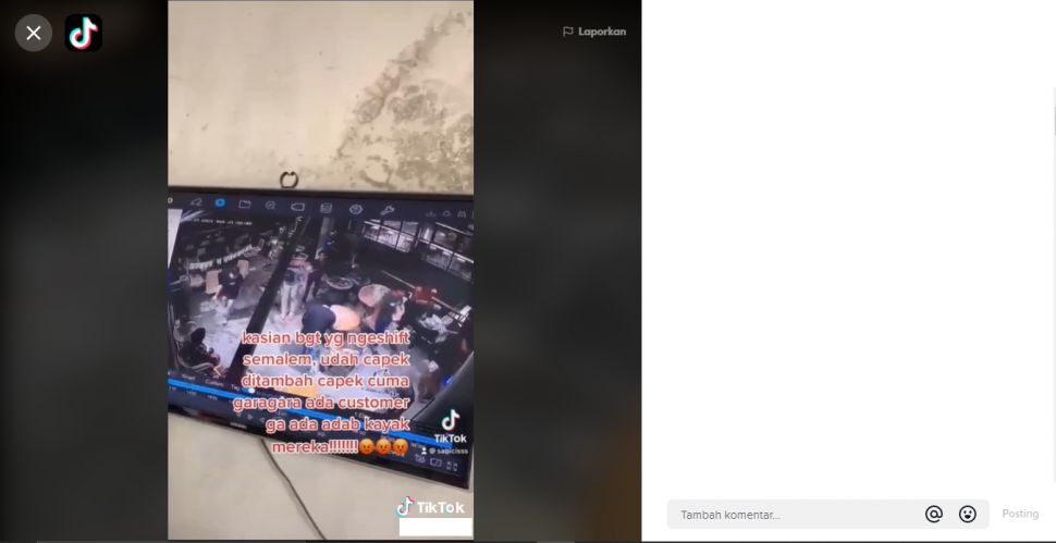 Viral sekumpulan anak muda merayakan pesta di kafe bikin berantakan (TikTok).