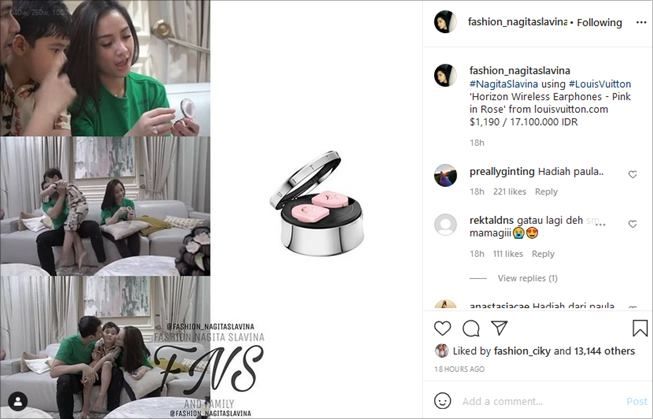 Nagita Slavina punya barang mungil seharga Rp17 juta. (Instagram/@fashion_nagitaslavina)