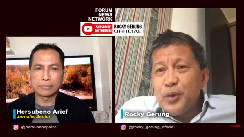 Rocky Gerung soal Jokowi disambut Tarian Petruk (YouTube).