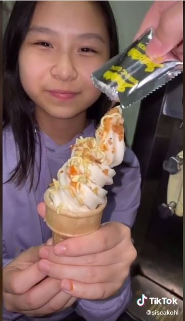 Es krim rasa Indomie (TikTok @siscakohl)