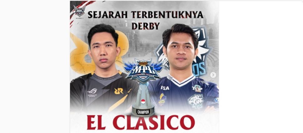 Duel klasik Derby El Clasico antara RRQ Hoshi vs Evos Legends. [Instagram]