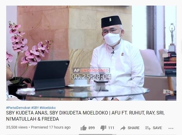 Cerita Ruhut Sitompul titipkan AHY ke Jokowi (YouTube)