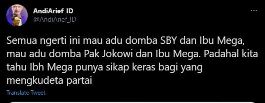 Andi Arief beri tanggapan soal kabar Moeldoko diduga menemui Megawati. (Twitter/AndiArief_ID)