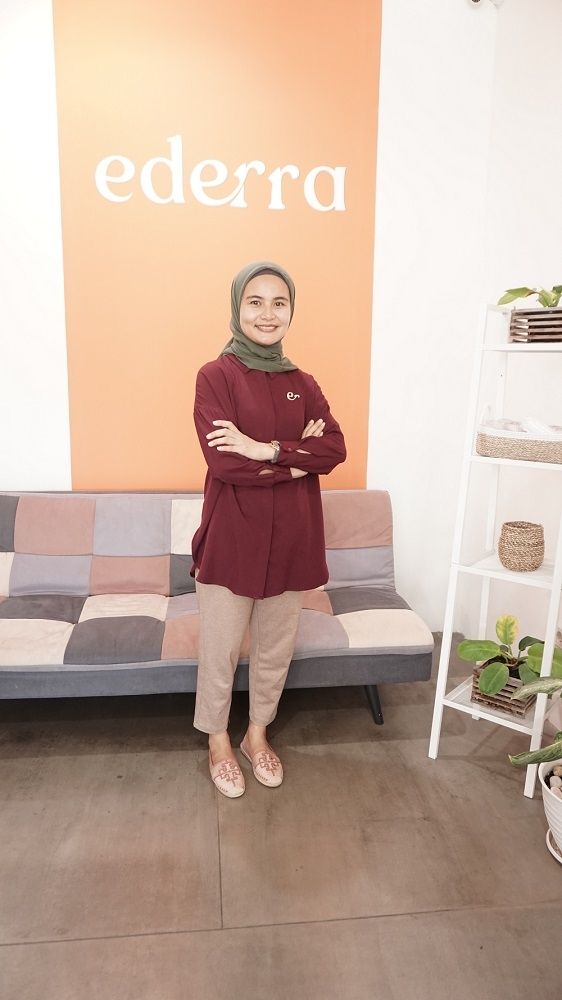 Indah Wahyu Wardani, sosok perempuan di balik kesuksesan Ederra, brand fashion lokal dari Yogyakarta.[Istimewa]