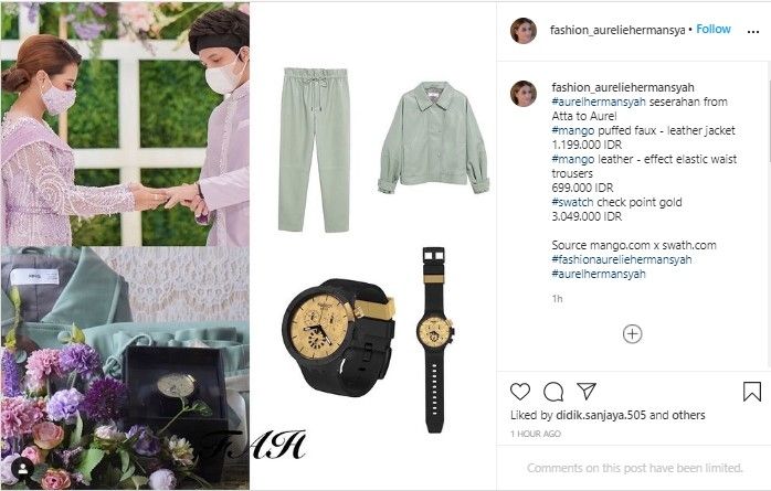 Seserahan Aurel dari Atta Halilintar. (Dok: Instagram/fashion_aureliehermansyah)