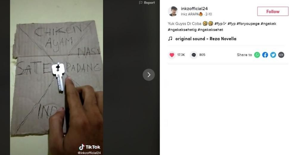 Cara memilih menu dari orang ini bikin netizen ngakak. (TikTok/ @inkzofficial24)