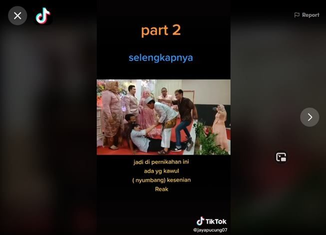 Viral video pria diduga pingsan di nikahan mantan, ternyata ini faktanya. (TikTok/@jayapucung07)