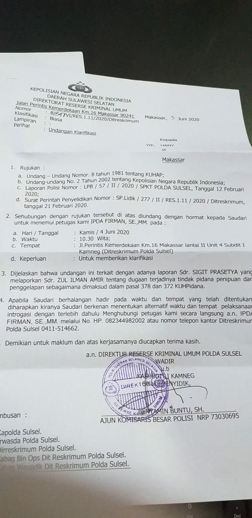 Kasus raibnya uang Rp 400 juta. (Dok. BRI)