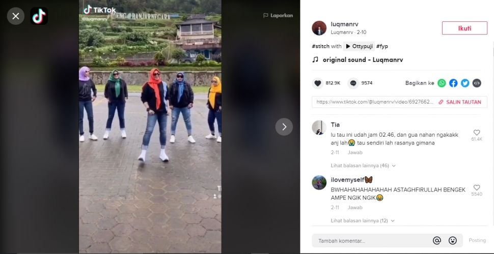 Pemuda syok lihat emak-emak kompak bergoyang, pemuda ini salah fokus (TikTok).