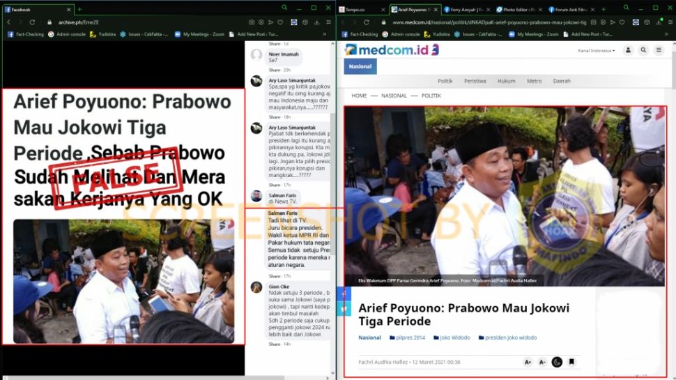 Fakta Prabowo mau Jokowi 3 periode karena kerjanya oke (Turnbackhoax.id)