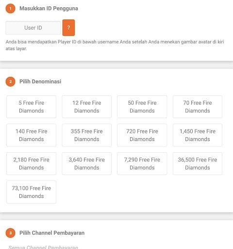 Contoh transaksi top up item games - (unipin.com)
