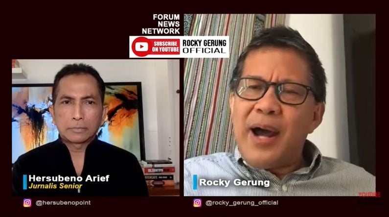 Rocky Gerung soal Kaesang dan Erick Thohir beli saham Persis Solo (YouTube).