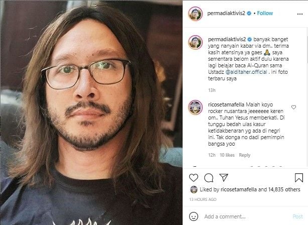 Abu Janda kembali setelah menghilang dari dunia maya sejak terbelit kasus SARA Natalius Pigai. Permadi Arya, nama asli Abu Janda kembali ngetweet. 