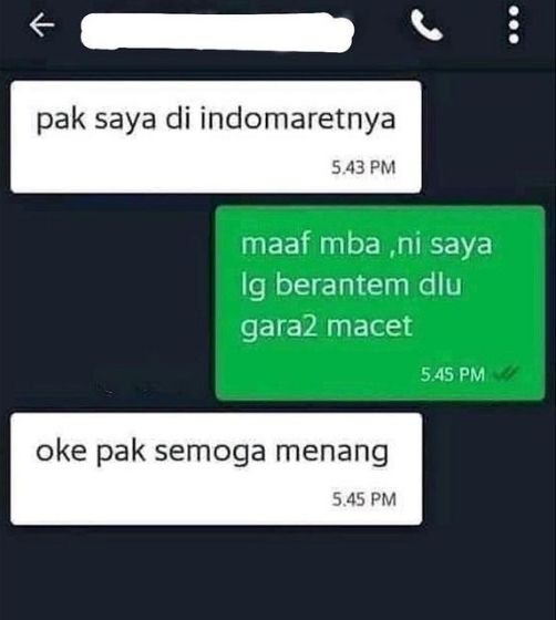 Deretan percakapan ojol bikin ngakak. (Instagram)