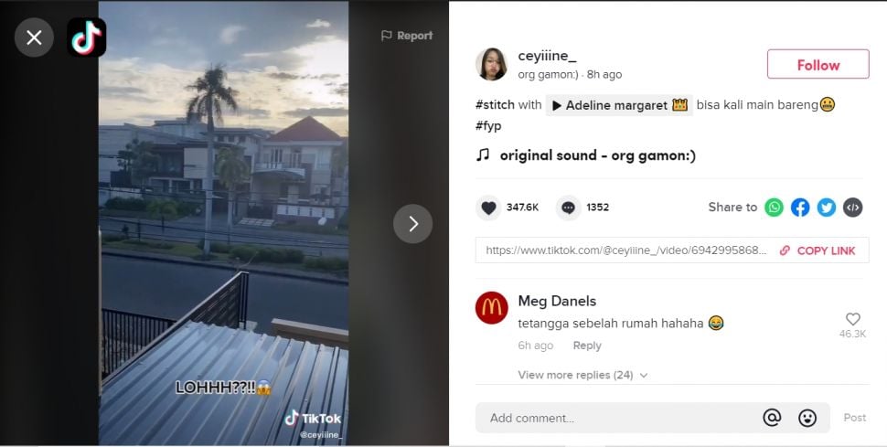 Gadis temukan video viral tetangga tapi tak kenal, publik heran (TikTok).