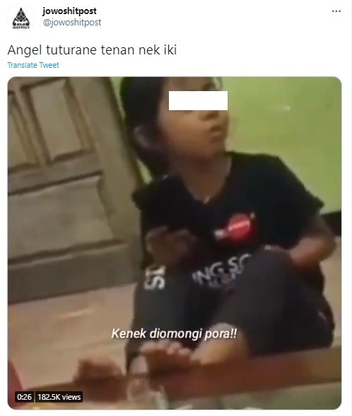 Viral anak kecil protes ditegur ibu (Twitter).