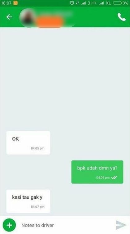 Deretan percakapan ojol bikin ngakak. (Instagram)