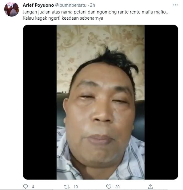 Arief Poyuono sebut ada yang cari panggung soal impor beras (Twitter).