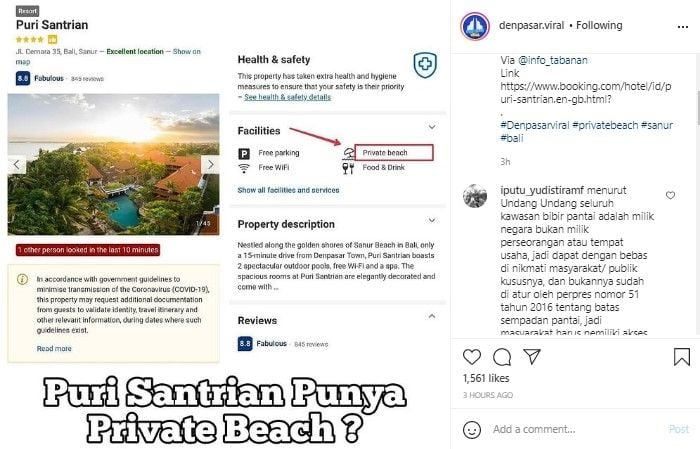 Viral warga Bali diusir dari pantai di Puri Santrian Sanur Bali dengan alasan pantai itu privat milik Hotel Puri Santrian.