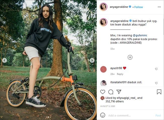 4. Potret modis Anya Geraldine yang baru saja menang Fashionable Youth. (Instagram/@anyageraldine)