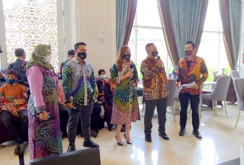 Didik Priyo Dwi Kuncoro, Head of Department Hotel Grand Keisha Yogyakarta menyampaikan sambutan di acara launching menu Ramadan. (Suarajogja/Arendya)