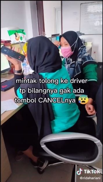 Tak sengaja pesan makanan banyak di ojol, malah tidak bisa dibatalkan (TikTok @ridahariani)