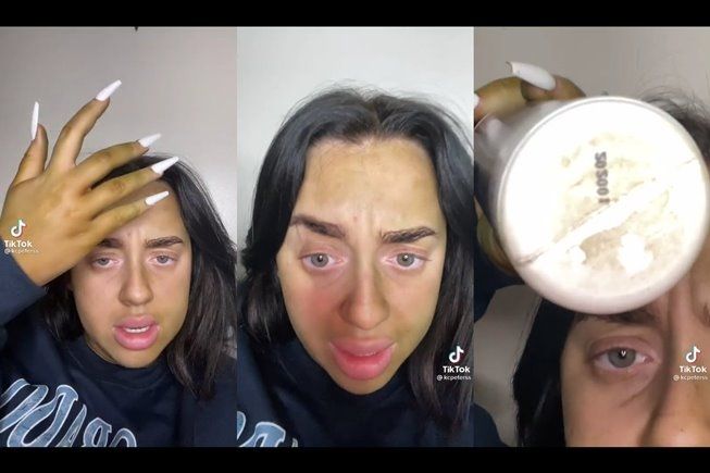 Tak Sadar Pakai Tanning Lotion Kedaluwarsa, Kulit Wanita Ini Berubah Hijau. (TikTok/@saskiahehe)