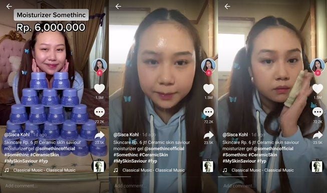 Sisca Kohl pakai tisu mewah bergambar uang dolar. (TikTok/@siscakohl)