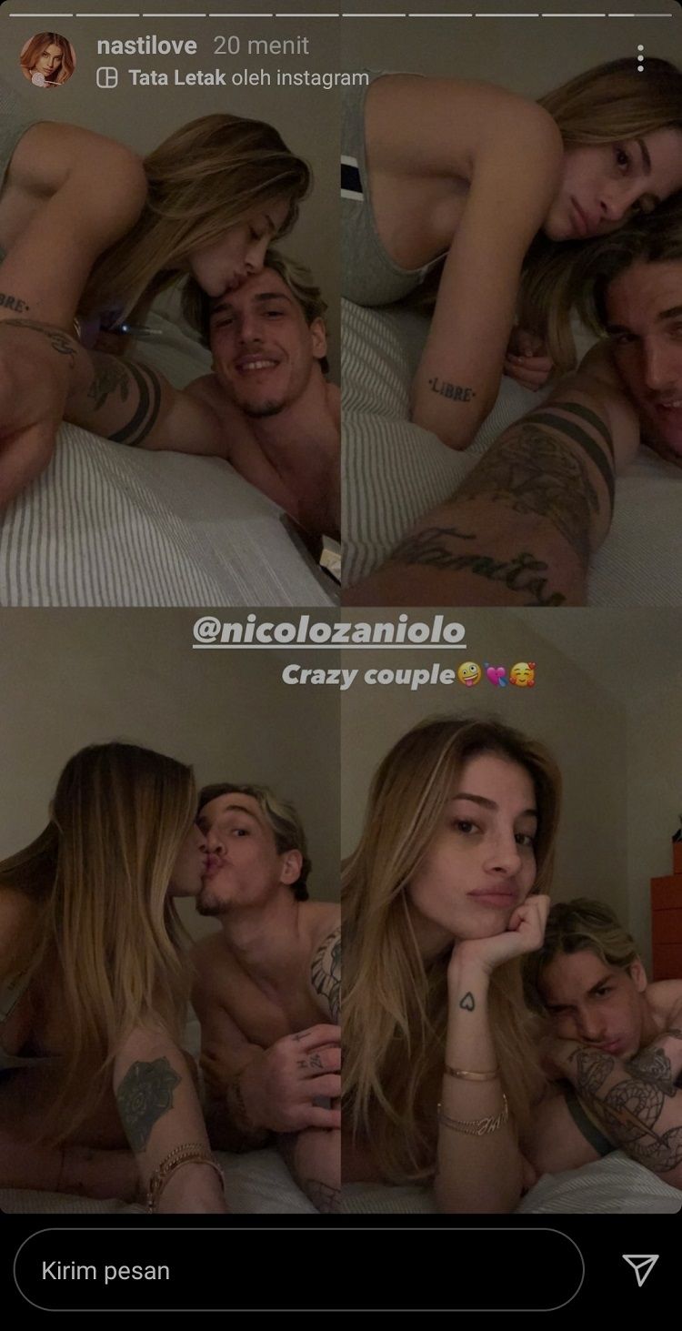 Nicolo Zaniolo dan Chiara Nasti. (Instagram/nastilove)