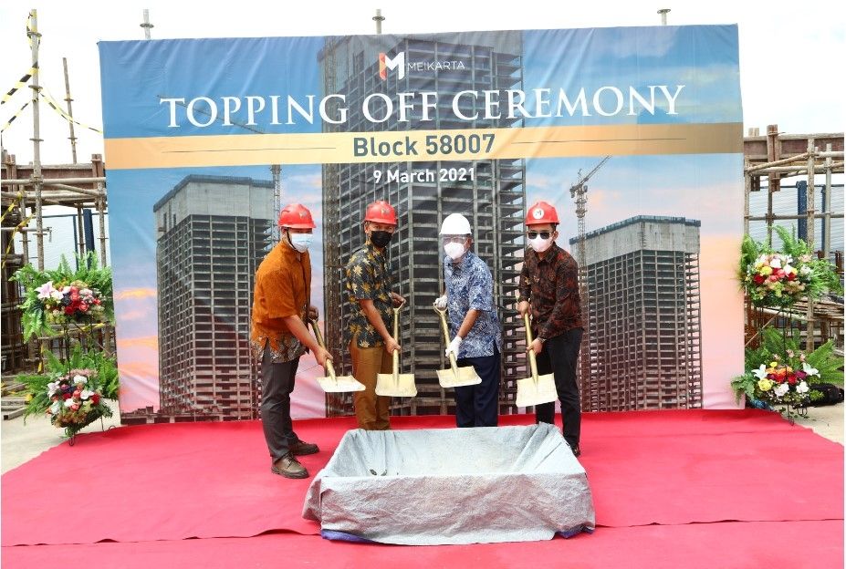 Meikarta Topping Off Menara ke-6 di Distrik 2. (Dok: Istimewa)