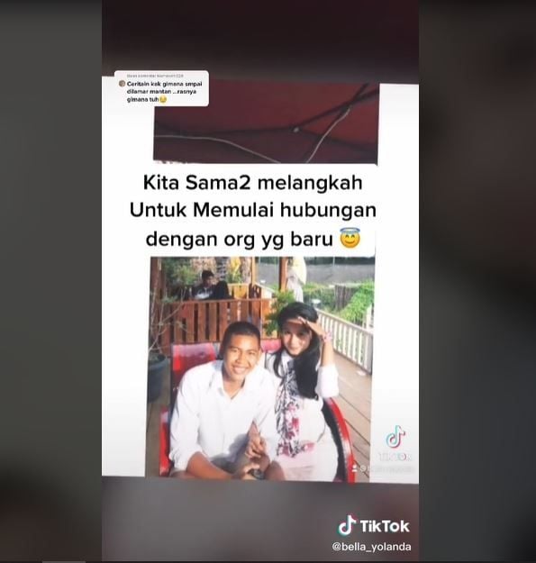 Dua Tahun Pisah, Wanita Ini Malah Kembali Dilamar Mantan (tiktok.com/@bella_yollanda)