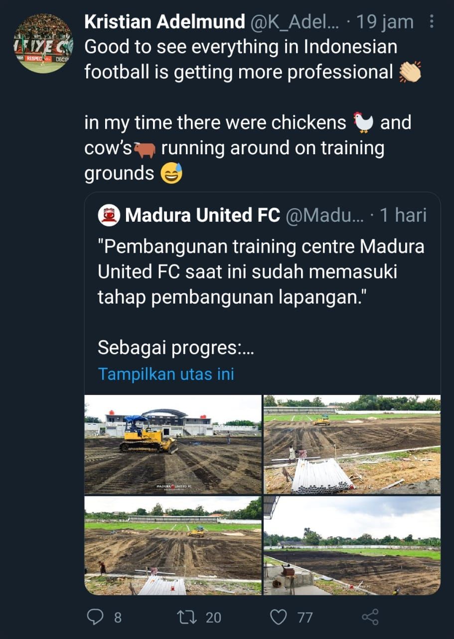 Kristian Adelmund menceritakan pengalamannya saat menjadi pemain Madura United. (Twitter/@K_Adelmund)