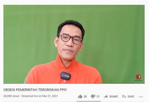 Komentar Refly Harun soal dugaan pemerintah teroriskan FPI (youtube)