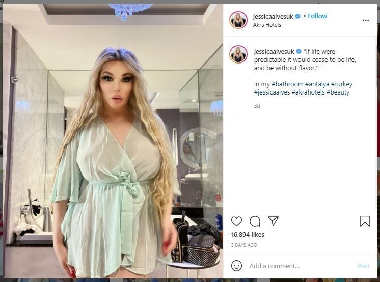 Operasi Transgender, Wanita Ini Kaget Diminta Jual Keperawanan (instagram.com/jessicaalvesuk)