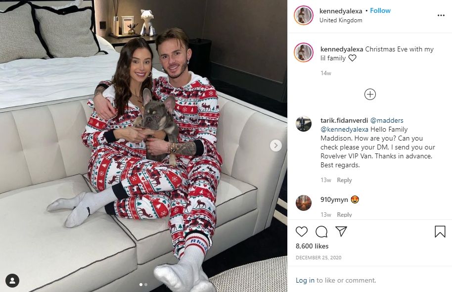 James Maddison dan kekasihnya, Kennedy Alexa. (Instagram/kennedyalexa)