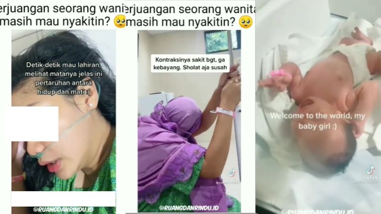 Viral detik-detik ibu melahirkan, publik terharu (Instagram/ruangdanrindu.id).