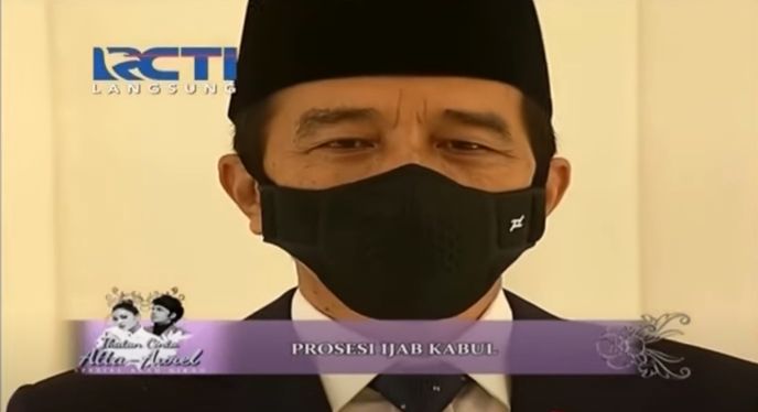 Jokowi hadiri pernikahan Atta dan Aurel. (Youtube)