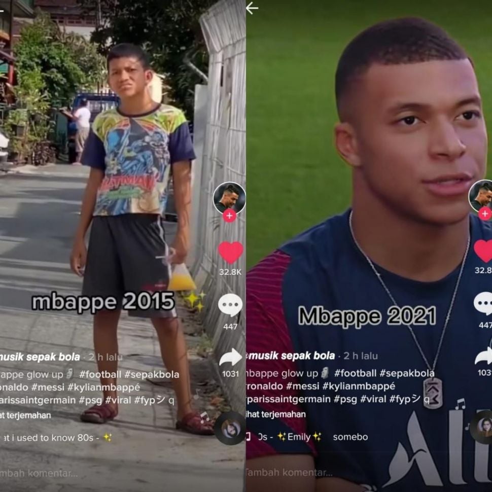 Viral Bocah Mirip Kylian Mbappe, Es Jeruk Plastiknya Tuai Komentar Warganet (TikTok/thetic.football)