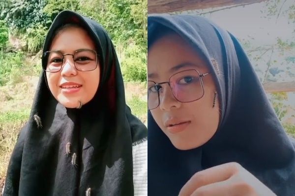 Viral Gadis Suka Ditempeli Ulat Bulu. (TikTok/@@riccosaputra1)