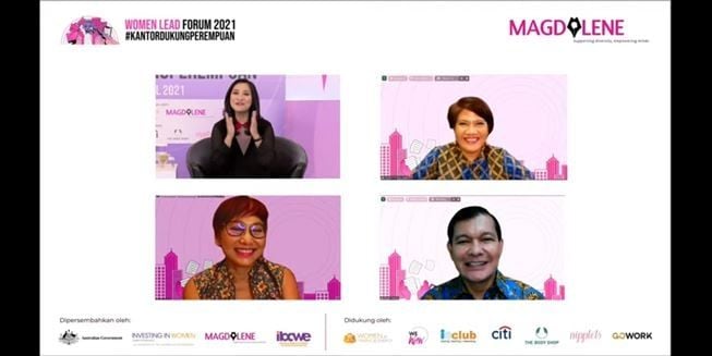 Narasumeber lain untuk diskusi panel Women Lead Forum 2021. (YouTube/Magdalene ID)