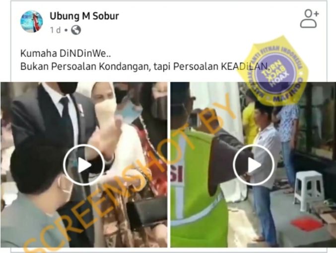 Cek fakta Presiden Boleh ke Pesta Artis Sementara Pernikahan Warga Digusur? (Turnbackhoax.id).