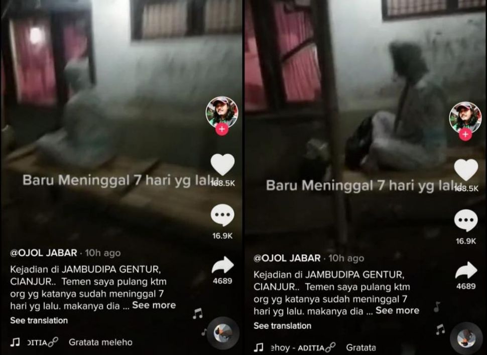 Tangkapan layar video seram yang tengah viral (TikTok/)