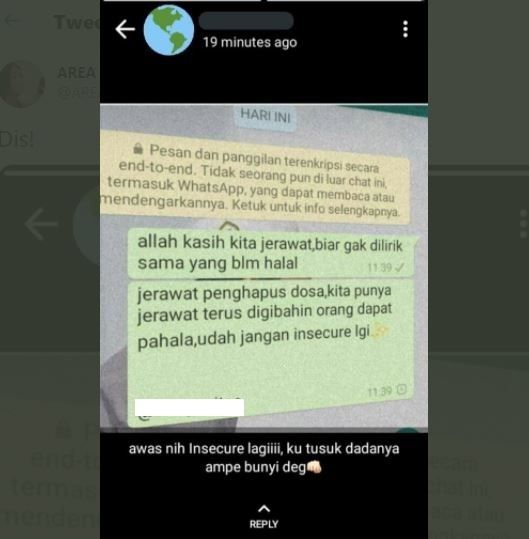 Jerawat Disebut Jadi Penghapus Dosa Chat Whatsapp Ini Tuai Pro Kontra