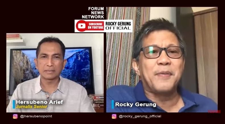 Rocky Gerung soal Sri Mulyani (YouTube/RockyGerungOfficial).